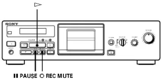 SONY TCKB820S - Inserting a Blank Space During Recording (Record Muting) - 1