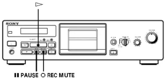 SONY TCKB820S - Inserção de espaços em branco durante a gravação (Silenciamento de gravação) - 1