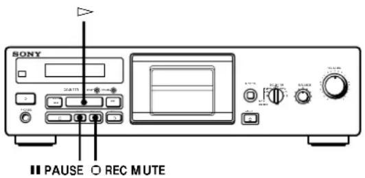 SONY TCKB820S - Inserción de espacios en blanco durante la grabación (Silenciamiento de la grabación) - 1