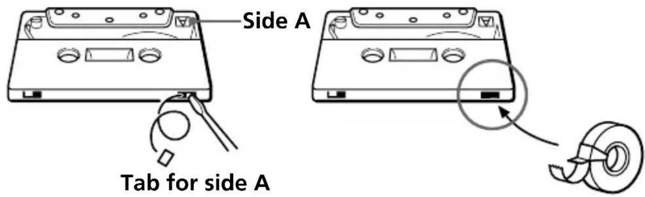 SONY TCM4TR - To prevent a tape from being accidentally recorded over - 1