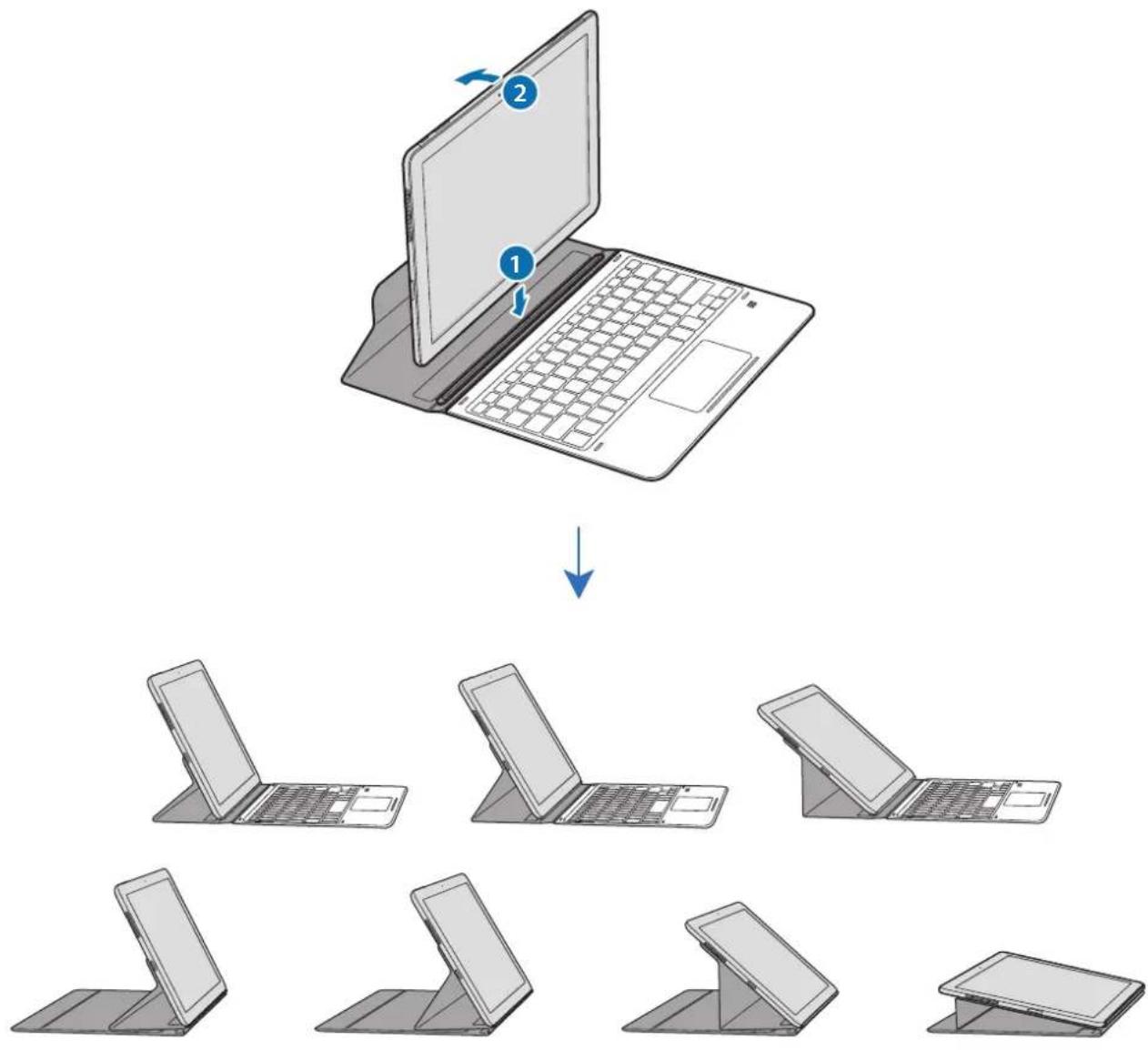 SAMSUNG Galaxy Book 12 - Installer un étui clavier - 2