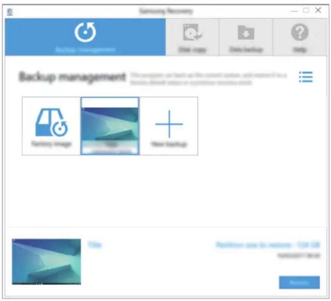 SAMSUNG Galaxy Book 12 - Restaurer le système - 1
