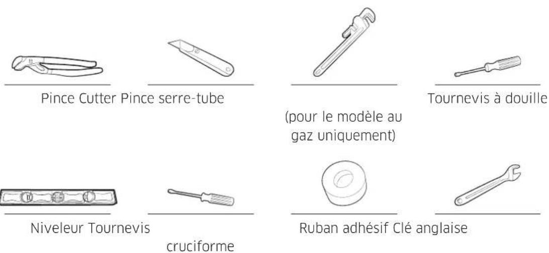 SAMSUNG DV48J7770EW - Outils requis pour l'installation - 1