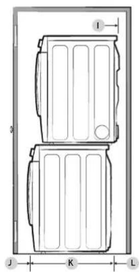 SAMSUNG DV45K6500EV - Installation superposée du lave-linge et du sèche-linge - 3