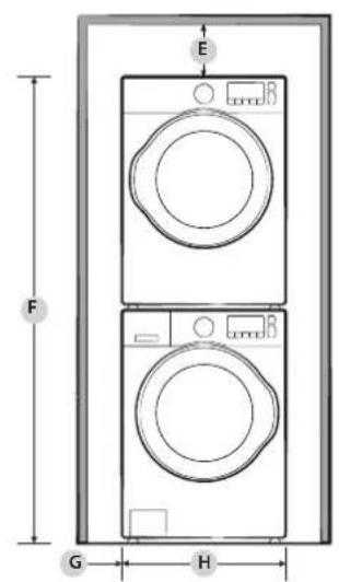 SAMSUNG DV45K6500EV - Installation superposée du lave-linge et du sèche-linge - 2