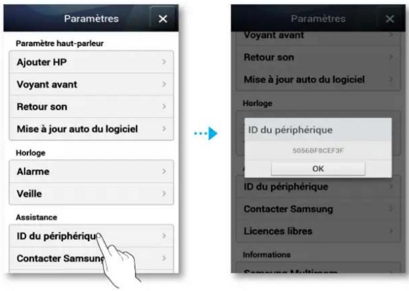 SAMSUNG Multiroom M5 - ID du périphérique - 1