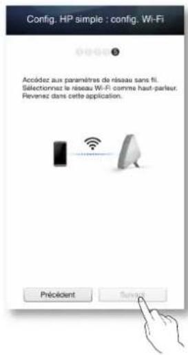 SAMSUNG Multiroom M5 - Connexion du M5 à votre réseau via la méthode de configuration Wi-Fi (Dans le cas d'un seul M5) - Pour iOS - 8