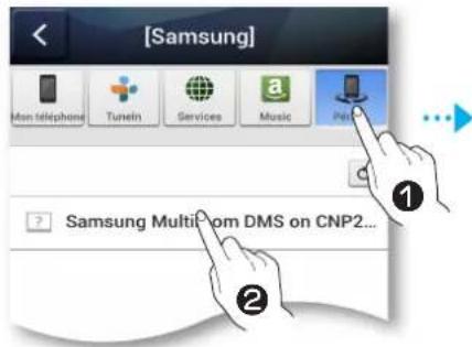 SAMSUNG Multiroom M5 - Écouter de la musique depuis un périphérique sélectionné - 1