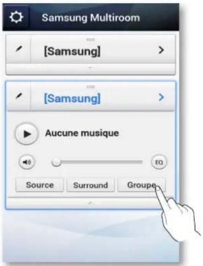 SAMSUNG Multiroom M5 - Appuyez sur le bouton Groupe. - 1