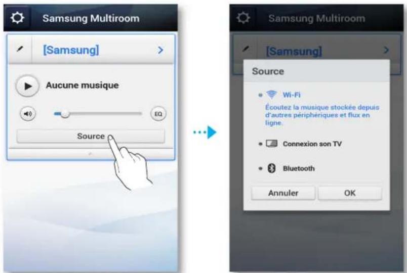 SAMSUNG Multiroom M5 - Commuter la source d'entrée - 1