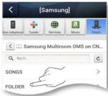 SAMSUNG Multiroom M5 - Écouter de la musique depuis un périphérique sélectionné - 2