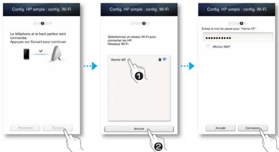 SAMSUNG Multiroom M5 - Connexion du M5 à votre réseau via la méthode de configuration Wi-Fi (Dans le cas d'un seul M5) - Pour iOS - 7