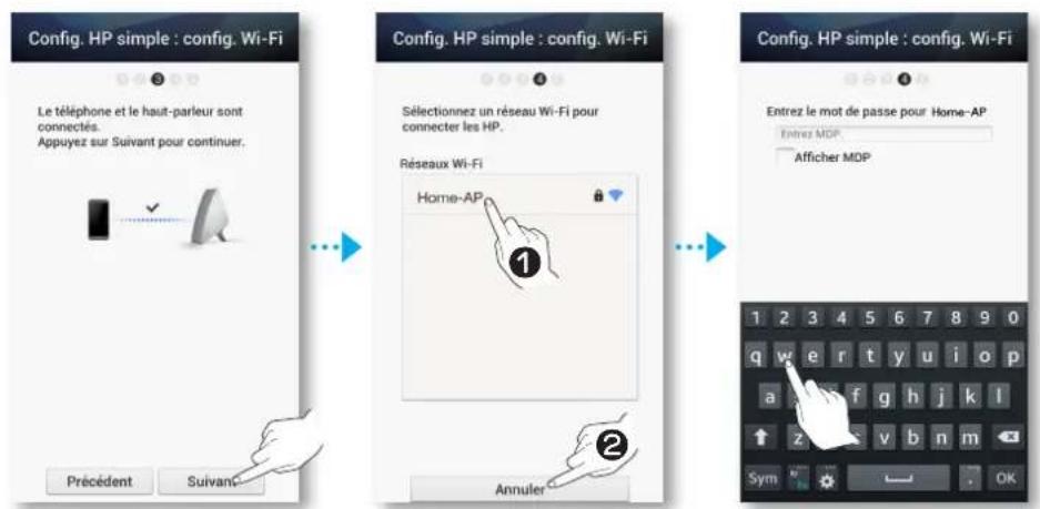 SAMSUNG Multiroom M5 - Connexion du M5 à votre réseau via la méthode de configuration Wi-Fi (Dans le cas d'un seul M5) - Pour Android - 5