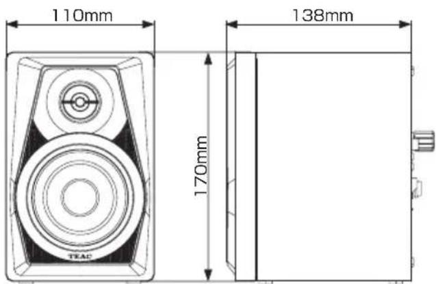 TEAC LSM100 - Dimensional drawing - 1