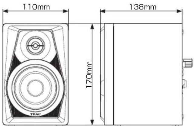 TEAC LSM100 - Maßzeichnung - 1