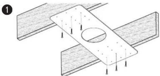 BOSE FreeSpace 3 - Preparazione del controsoffitto fisso con rough-in pan (nuova costruzione) - 1