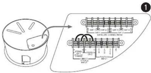 Technical diagram showing a device connected to an electrical terminal block with labeled components and wiring connections.