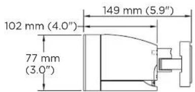 102 mm (4.0") 77 mm (3.0") 149 mm (5.9")