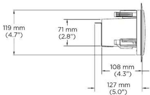 119 mm (4.7") 71 mm (2.8") 108 mm (4.3") 127 mm (5.0")