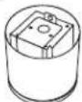 Technical diagram showing a device connected to an electrical terminal block with labeled components and wiring connections.
