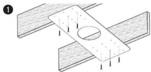BOSE FreeSpace 3 - Forberedelser av hardt tak ved hjelp av Rough-in Pan (ny konstruksjon) - 1