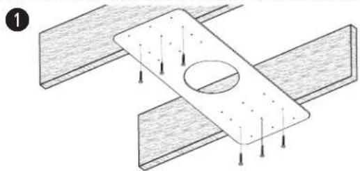 BOSE FreeSpace 3 - Vorbereitung von durchgängig festen Decken mithilfe einer Rough-in-Pan-Montageplatte (Neubauten) - 1