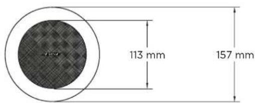 113 mm 157 mm