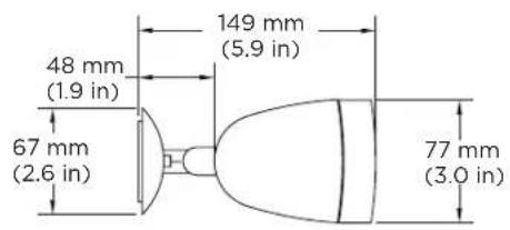 48 mm (1.9 in) 67 mm (2.6 in) 149 mm (5.9 in) 77 mm (3.0 in)