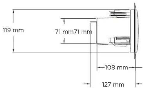 119 mm 71 mm 71 mm 108 mm 127 mm