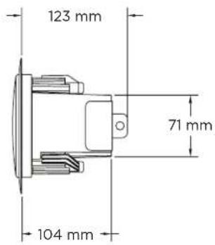 123 mm 71 mm 104 mm