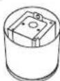 Technical diagram showing a device connected to an electrical terminal block with labeled components and wiring connections.