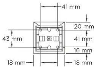 41 mm 20 mm 43 mm 41 mm 16 mm 18 mm