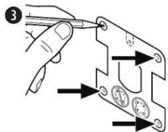 Diagram showing a hand using a tool to adjust or install a mechanical component with directional arrows and circular components.