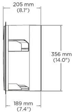 205 mm (8.1") 356 mm (14.0") 189 mm (7.4")
