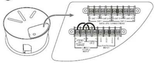 Technical diagram showing a device with an arrow pointing to its internal components, including labeled parts like 'SAT 1', 'SAT 2', and 'SATE LIF'.