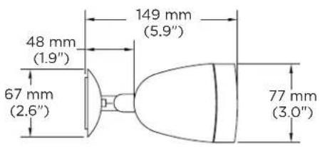 48 mm (1.9") 67 mm (2.6") 149 mm (5.9") 77 mm (3.0")