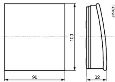 SIEMENS QAA55 - Dimensions et schéma de découpe - 1