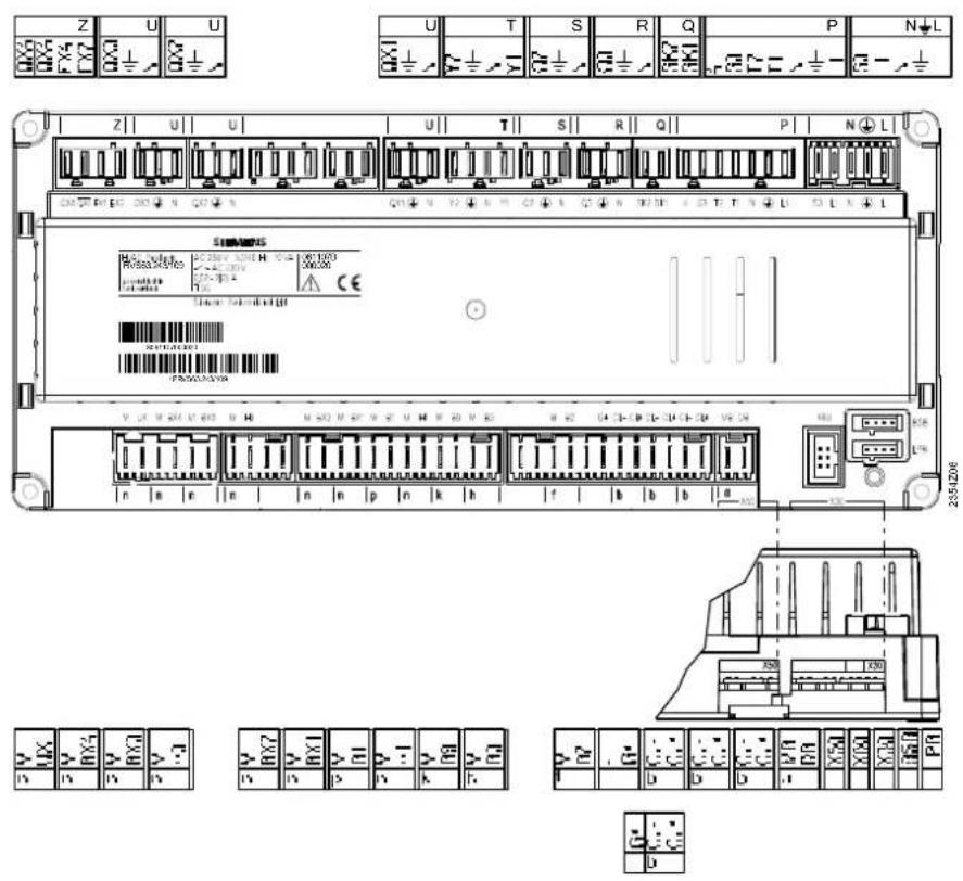 SIEMENS QAA55 - Bornes de raccordement RVS63.243 - 1