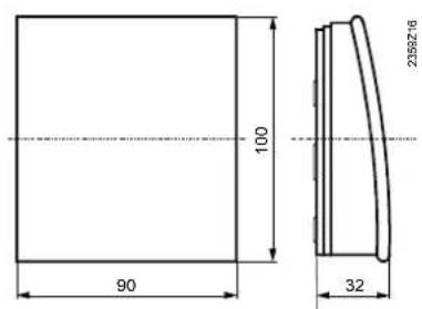 SIEMENS QAA55 - Dimensions et schéma de découpe - 1