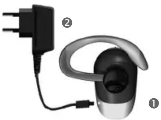 SIEMENS HHB700 - Carregar a bateria do auricular Bluetooth - 1