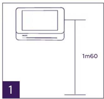 PHILIPS Welcomeeye Connect DES9900VDP - Installing the main or additional monitor - 1