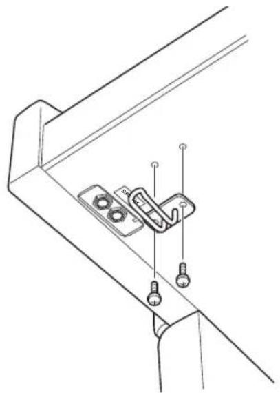 YAMAHA Arius YDPC71PE - Fixez le crochet de suspension du casque. - 1