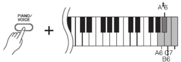 YAMAHA Arius YDPC71PE - Modification de la sensibilité au toucher - 1