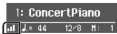 ROLAND HP507 - Icons in the display - 1
