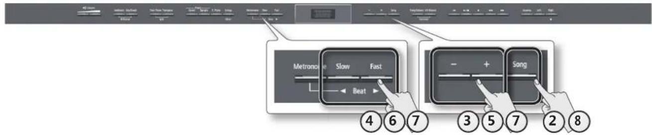 ROLAND HP504 - 使用您指定的名称保存乐曲 - 1