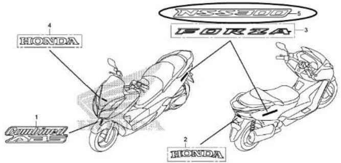 Honda NSS300 (2013) - NEW MODEL NSS300D-MA AND NSS300AD-MA TYPES COMPONENT PARTS-MARKETED - 2