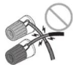 YAMAHA RXA2070 - Precauções ao conectar os cabos de alto-falante - 2