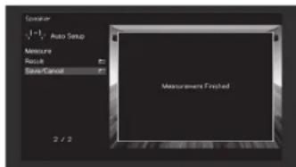 YAMAHA RXA2070 - 3Use the cursor keys to select "Measure" and press ENTER. - 1