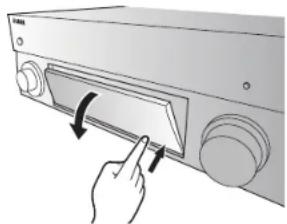 YAMAHA RXA2070 - Abrir e fechar a porta do painei frontal - 1
