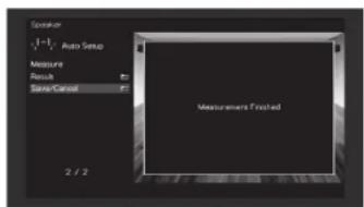YAMAHA RXA2070 - 3Use as teclas de cursor para selectionar "Measure" e pressione ENTER. - 1